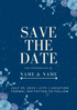 Blue Floral Save The Date Invitation-AASTD002