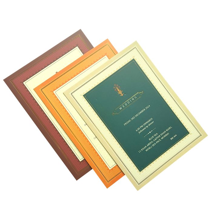 Cream Arch Padded Invitation Card-King of Cards