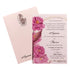 Pink floral single sheet invitation card-King of Cards