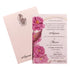 Pink floral single sheet invitation card-KRCS6082