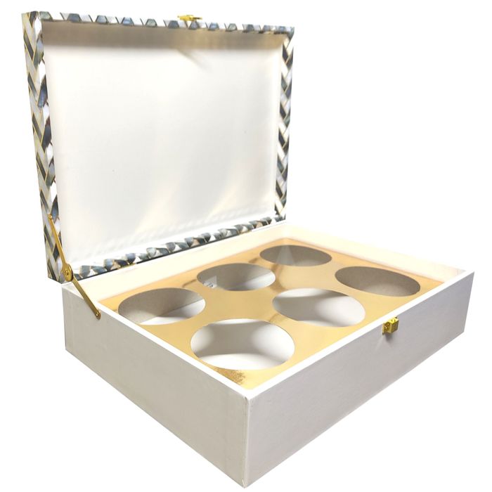 White And Grey Large Box Invitation-KBX0601-King of Cards