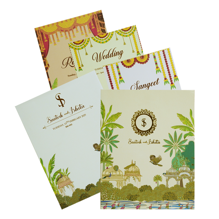 Cream Traditional Royal Marriage Card-King of Cards