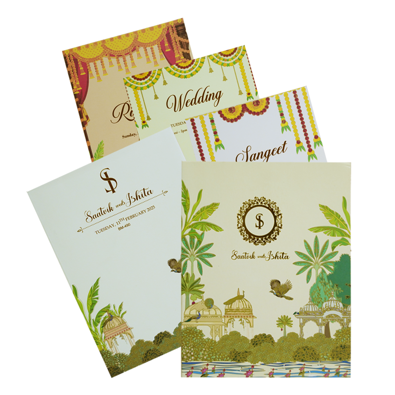 Cream Traditional Royal Marriage Card-KBM04900