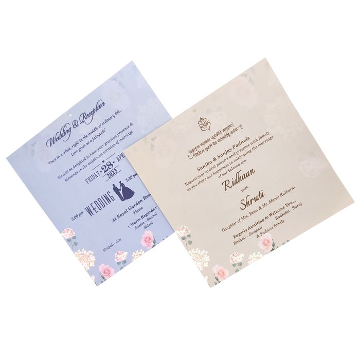 Light Pastel Pink MDF invitation-King of Cards