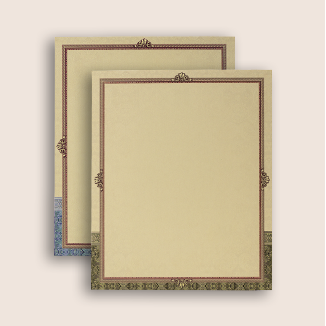 Brown Paisley Door Style Wedding Card - KAA05060