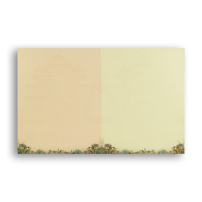 Cream Royal Palace Elephant Wedding Card - KAA05120