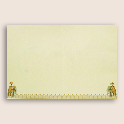 Cream Royal Palace Arch Wedding Card - KNKC4098