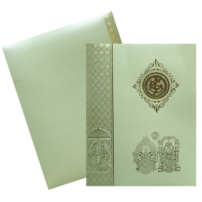 Olive Green Hindu Wedding Invitation Card-King of Cards