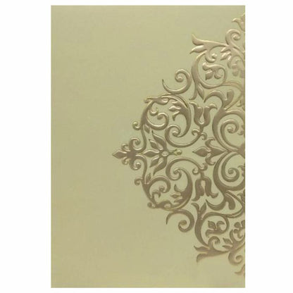 Embossed Gold Foiling Floral Design Wedding Card - KNK30322-King of Cards