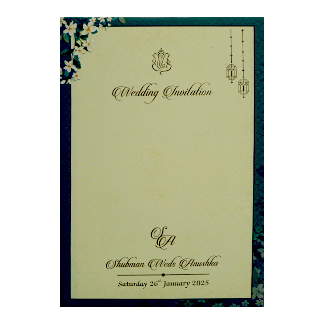 Green Padded Wedding Invitation Card-King of Cards