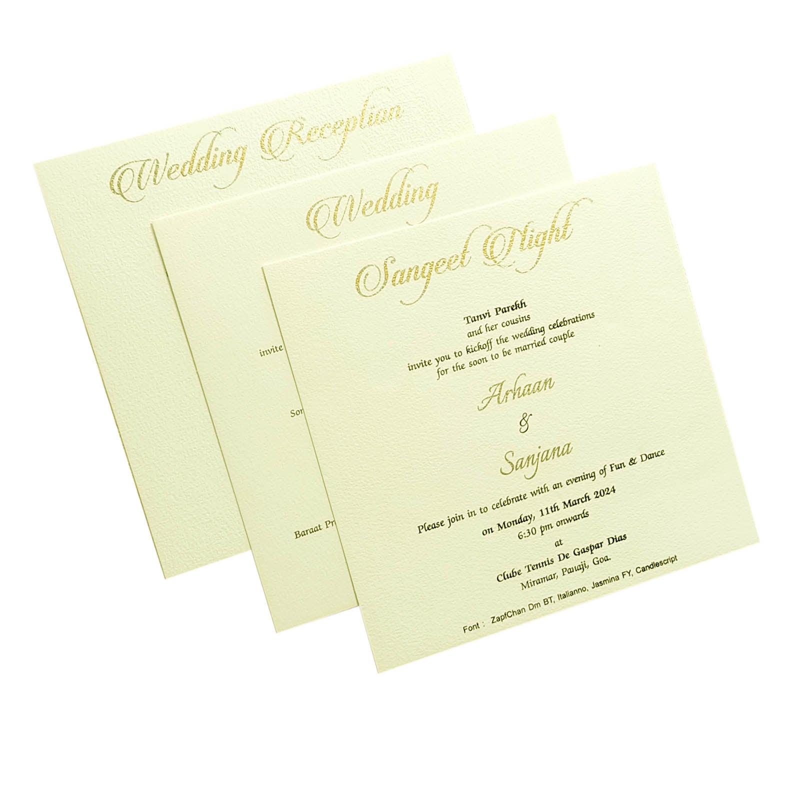 White Ganesha Invitation Card-KRC29132