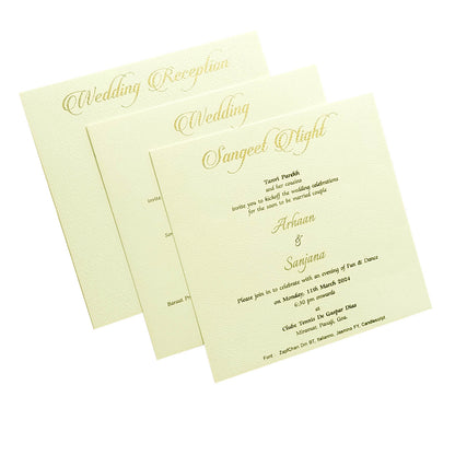 White Ganesha Invitation Card-KRC29132