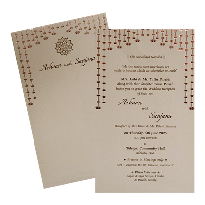 Pale Pink Single Sheet Invitation-King of Cards