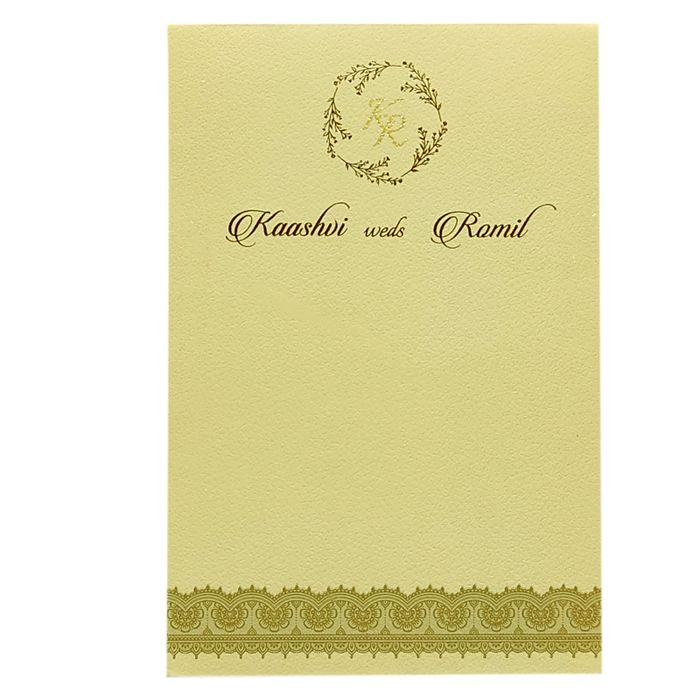 Gold modern and Elegant Wedding Invitation Card-King of Cards