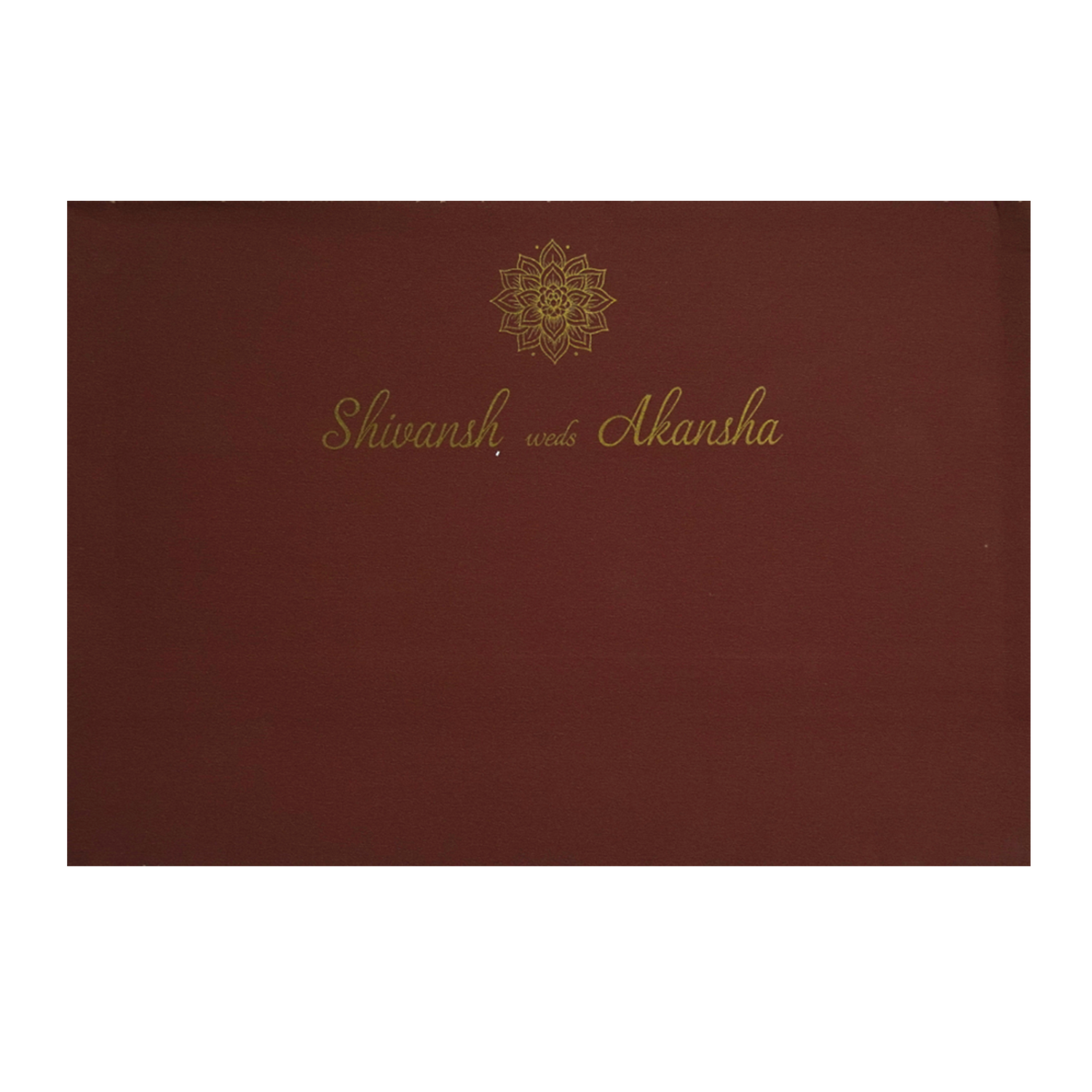 Wine Red Wedding Card-KRC30691
