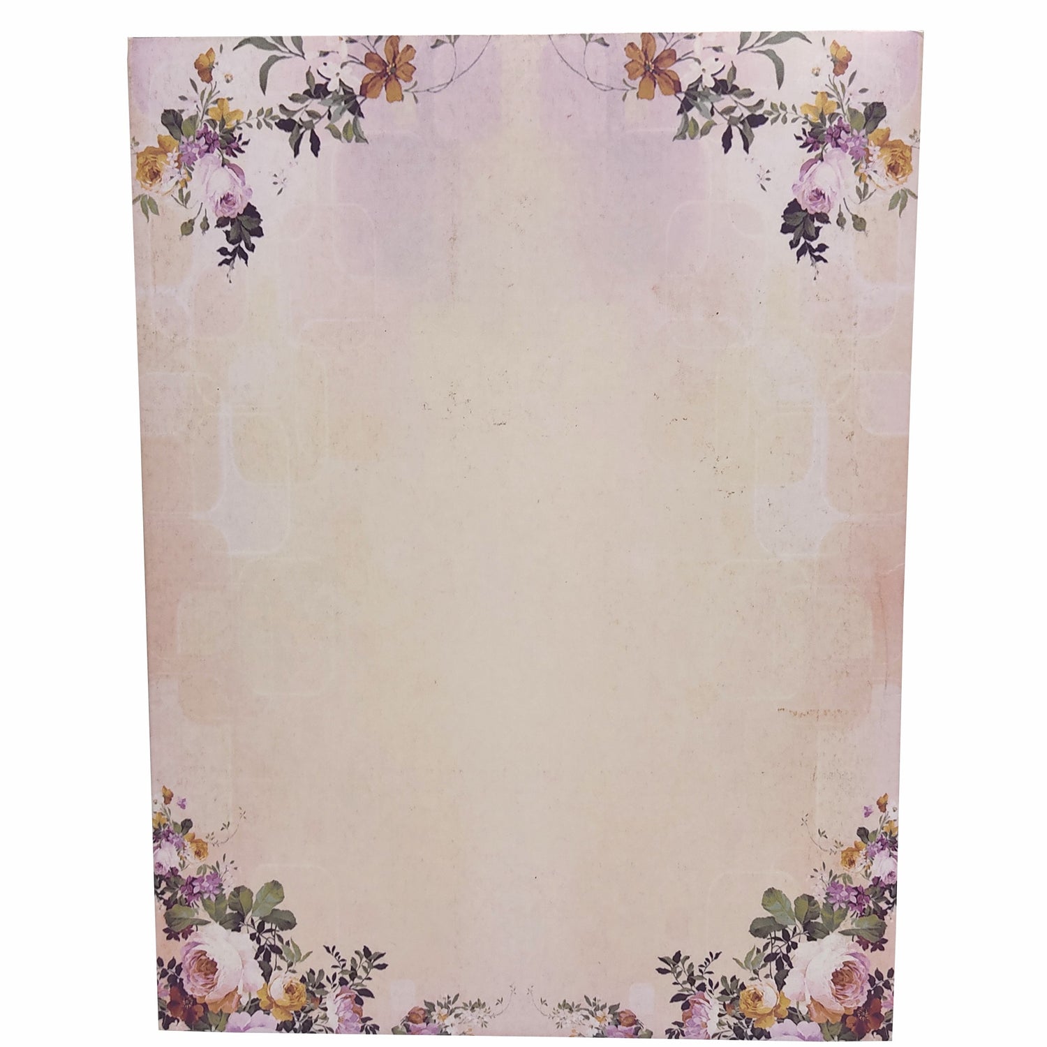 Multicolour Floral Design in Offset With Name Plate-KNKC4038
