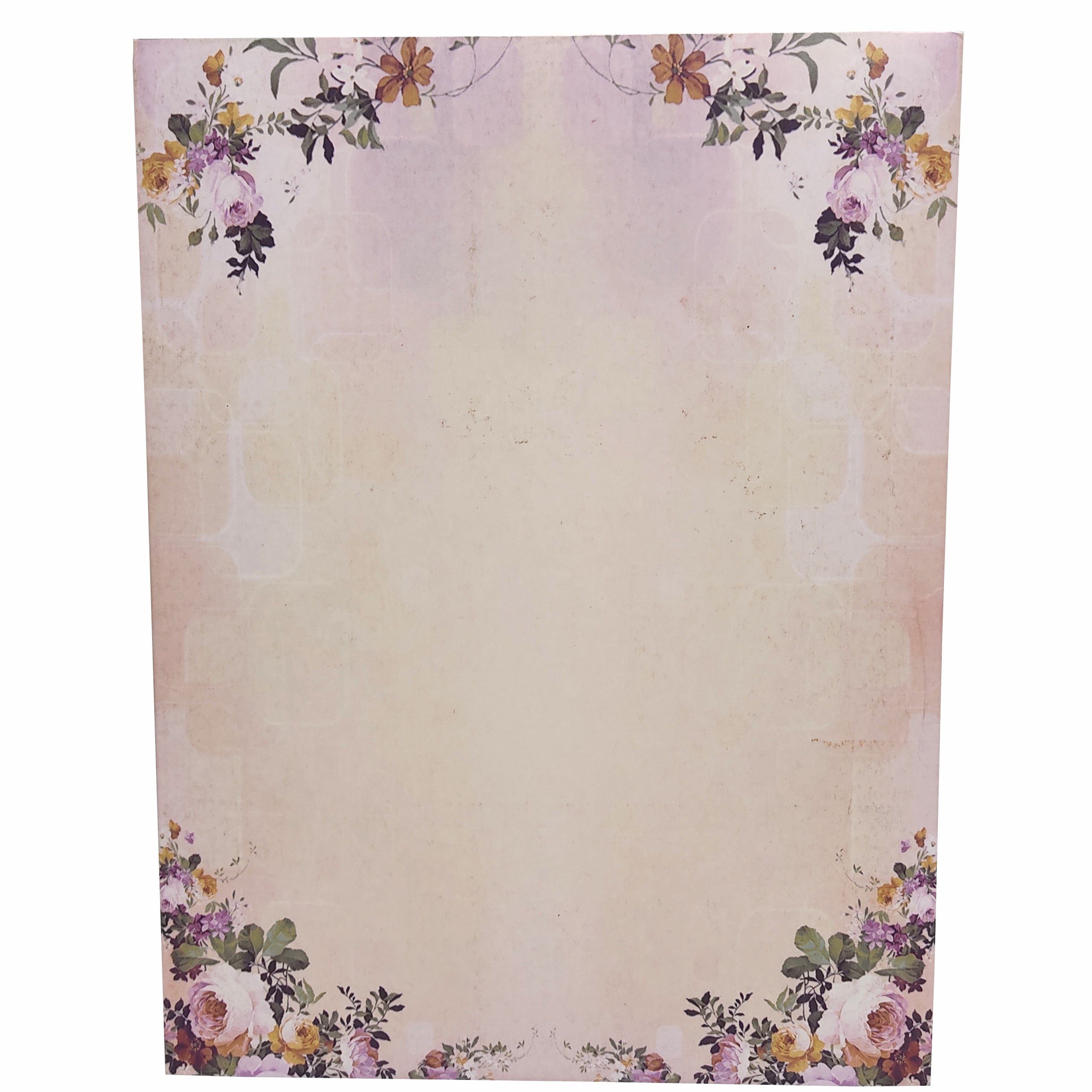 Multicolour Floral Design in Offset With Name Plate-KNKC4038