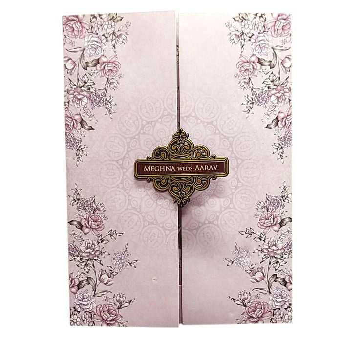 Pale Lilac Floral Invitation-King of Cards