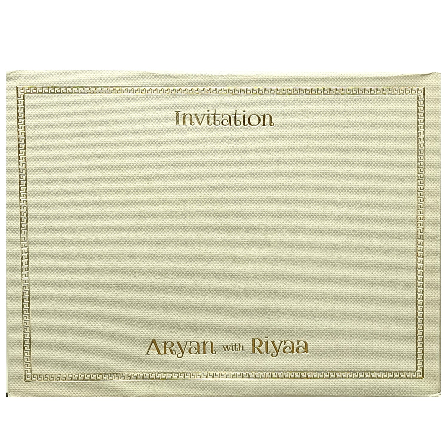 Grey Peacock Padded Invitation Card-KRC29532
