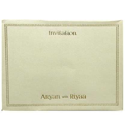Grey Peacock Padded Invitation Card-KRC29532