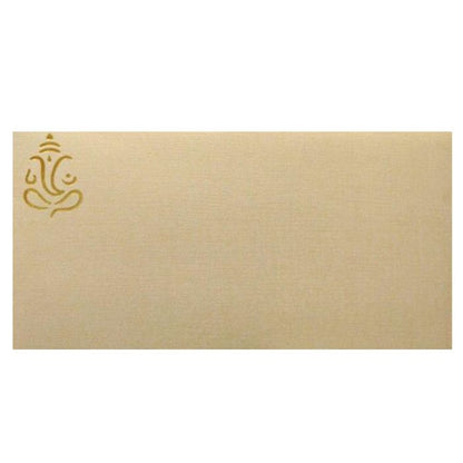 Gold Ganesha Cut Dhol And Clarinet Design Wedding Invitation-KNK95050-King of Cards