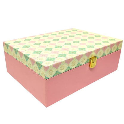 Pink And Green Modern Box Invitation-KBX0303-King of Cards