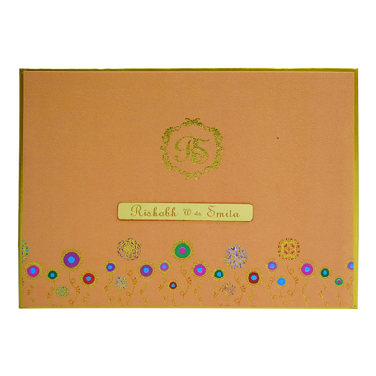 Orange Padded Designs Wedding Card-King of Cards