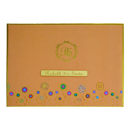 Orange Padded Designs Wedding Card-King of Cards