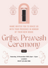 Baby Pink Design Griha Pravesh Invitation-AAGPI001