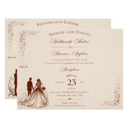 Buy Pink Floral Padded Wedding Card