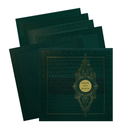 Green MDF Wedding Cardkp-King of Cards