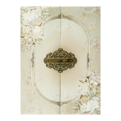 Check out Beige Floral Padded Wedding Card at best price. ✅WhatsApp Support ✅Express Delivery.|King of cards.