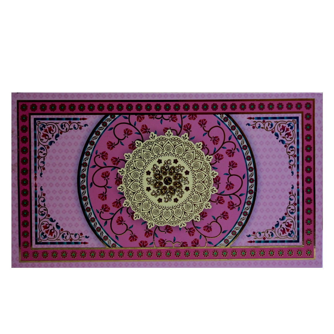 Pink Mandala Floral Box Invitation-King of Cards