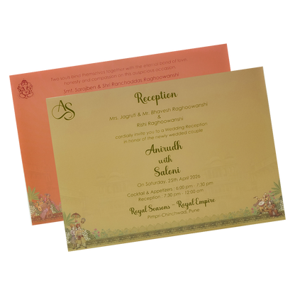 Royal Red Baraat Bag Style Wedding Card-KSI65080