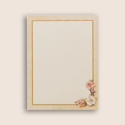 Beige Pink Floral Door Style Wedding Card - KAA06340