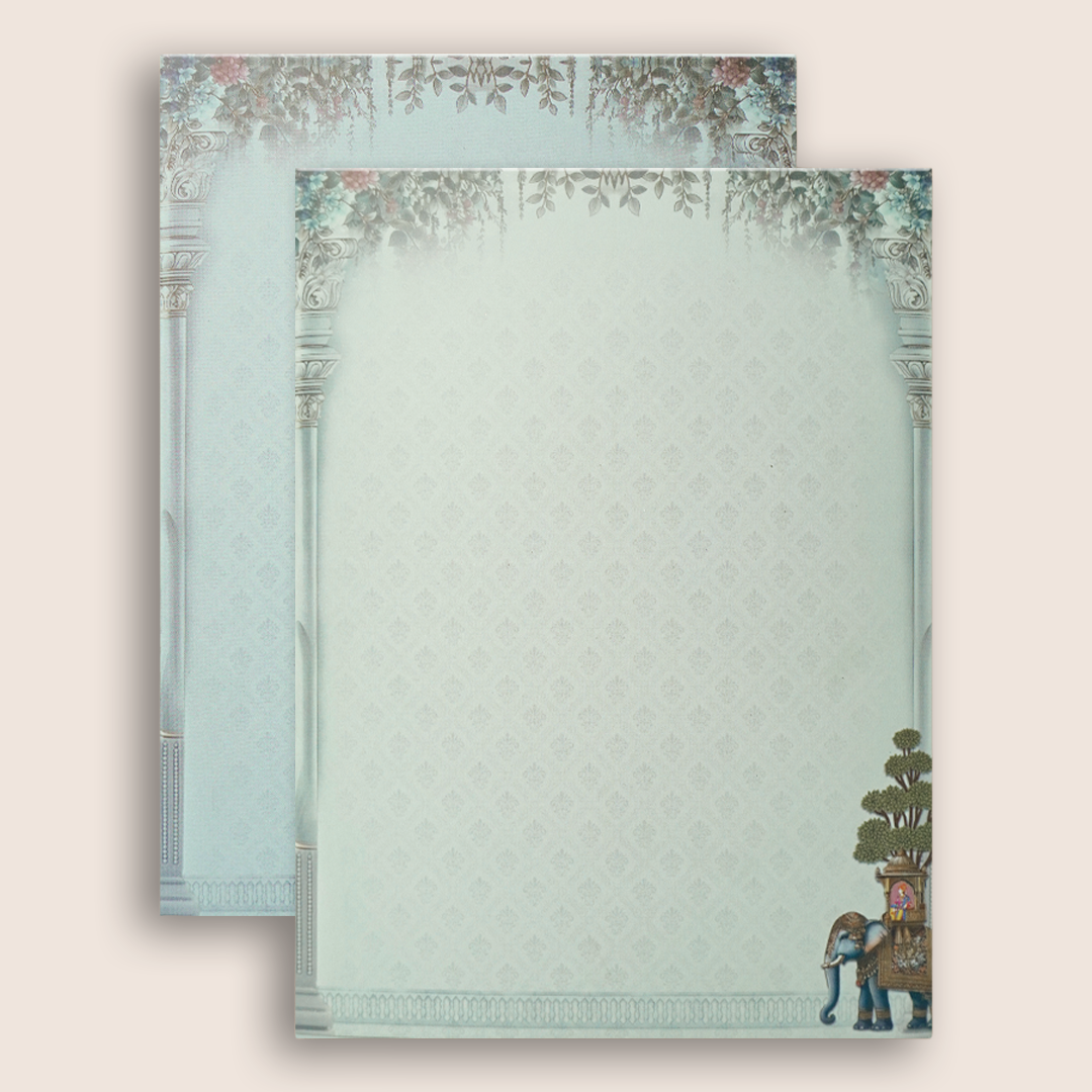 Blue Bride Groom Door Style Wedding Card-KNKC4092