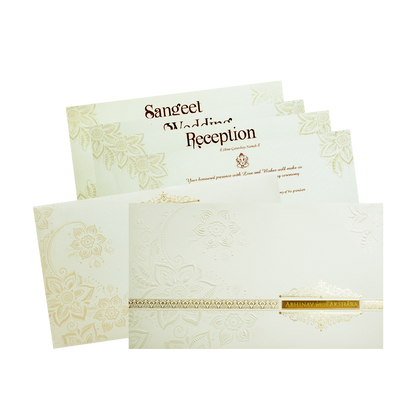 Mint Grey Mandala Border Wedding Invitation Card-King of Cards