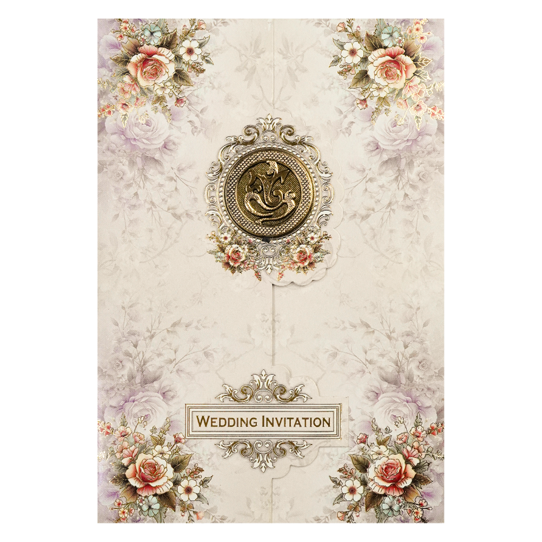 Lavender Floral Wedding Card-KNBL1703