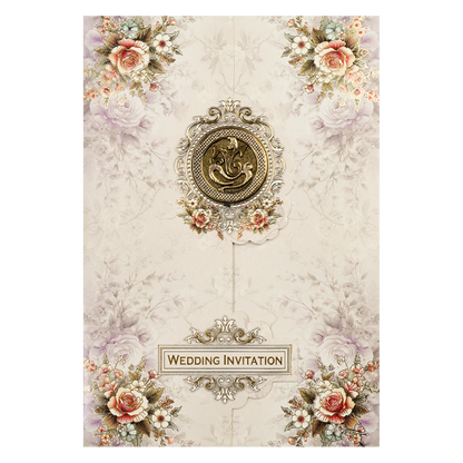 Lavender Floral Wedding Card-KNBL1703