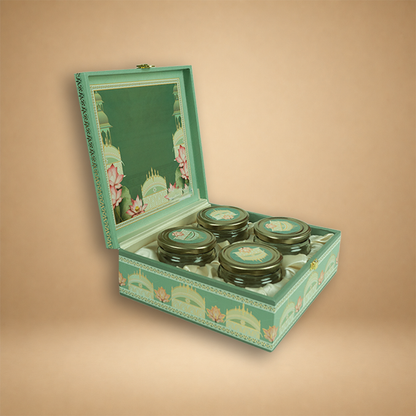Green Lotus Royal Palace Luxury Sweet Jar Box - KBX27018