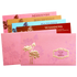 Check out Pink Gold Embossed Flower Wedding Invitation Card at best price. ?WhatsApp Support ?Express Delivery.