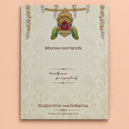 Sandal peacock premium sweet box card-KNK7901S