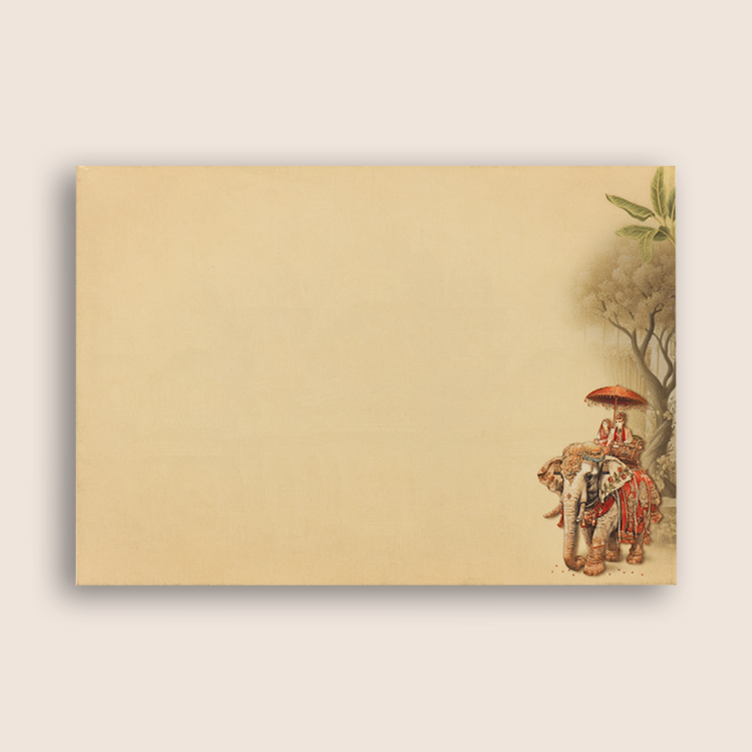Brown Royal Palace Wedding Card - KAA05330