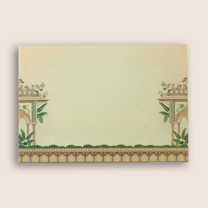 Cream Padded Royal Palace Wedding Card - KAA05480