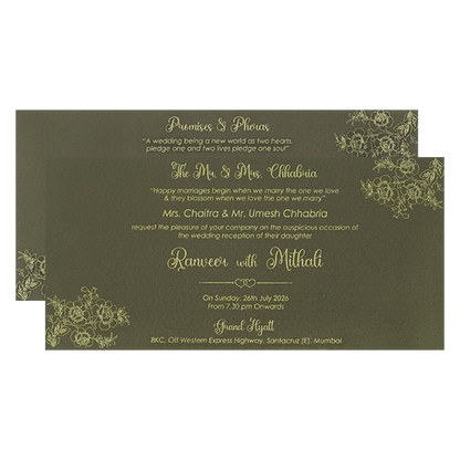 Grey Mandala Wedding Card-KSI65200