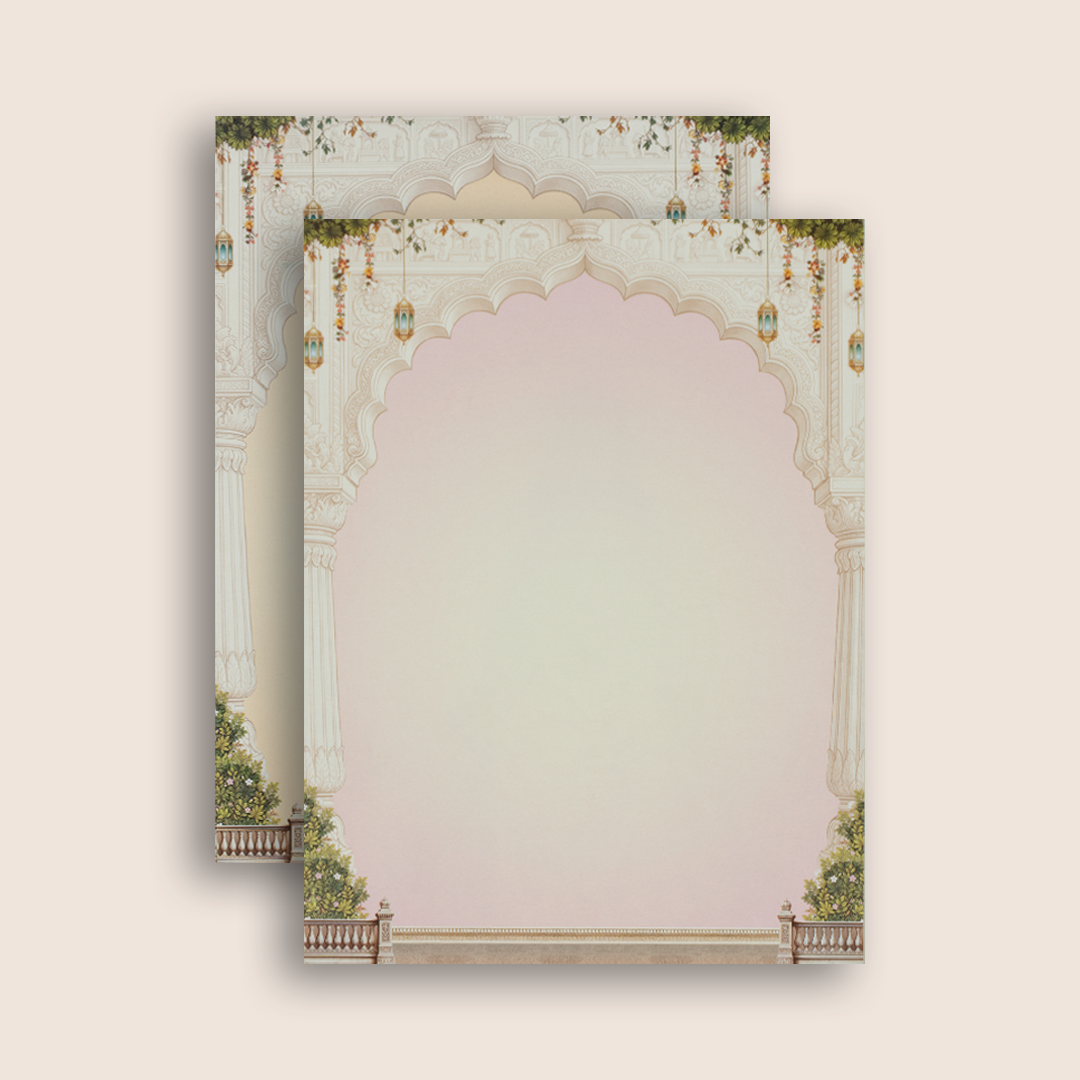Grey Royal Elephant Baraat Padded Wedding Card -KAA05670