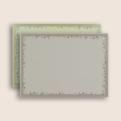 Cream Floral Padded Wedding Card - KAA05460