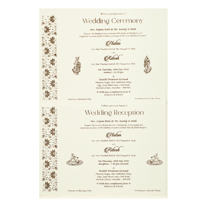 White Palace Elephant Wedding Card - KRE28620