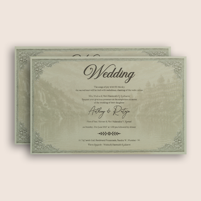 Blue Lord Radha Krishna Wedding Card - KPR07020