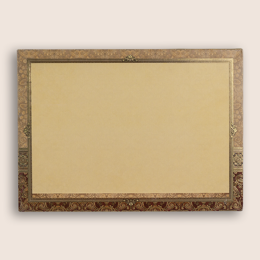 Brown Padded Floral Pattern Door Style Wedding Card - KAA06170